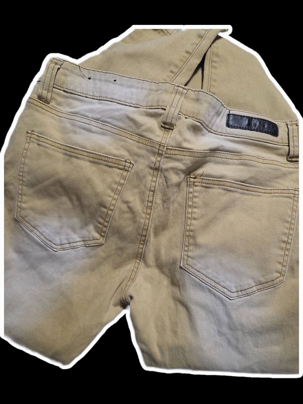 Black Premium Tan Moto Cargo Pants Distressed Skinny Biker